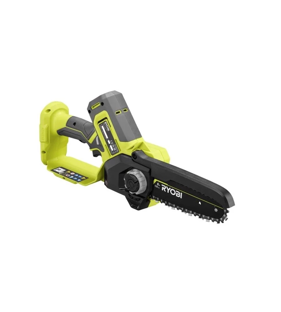 Potatore a catena a batteria ryobi "ry18ps15a-0" barra 15 cm 18v, solo corpo macchina